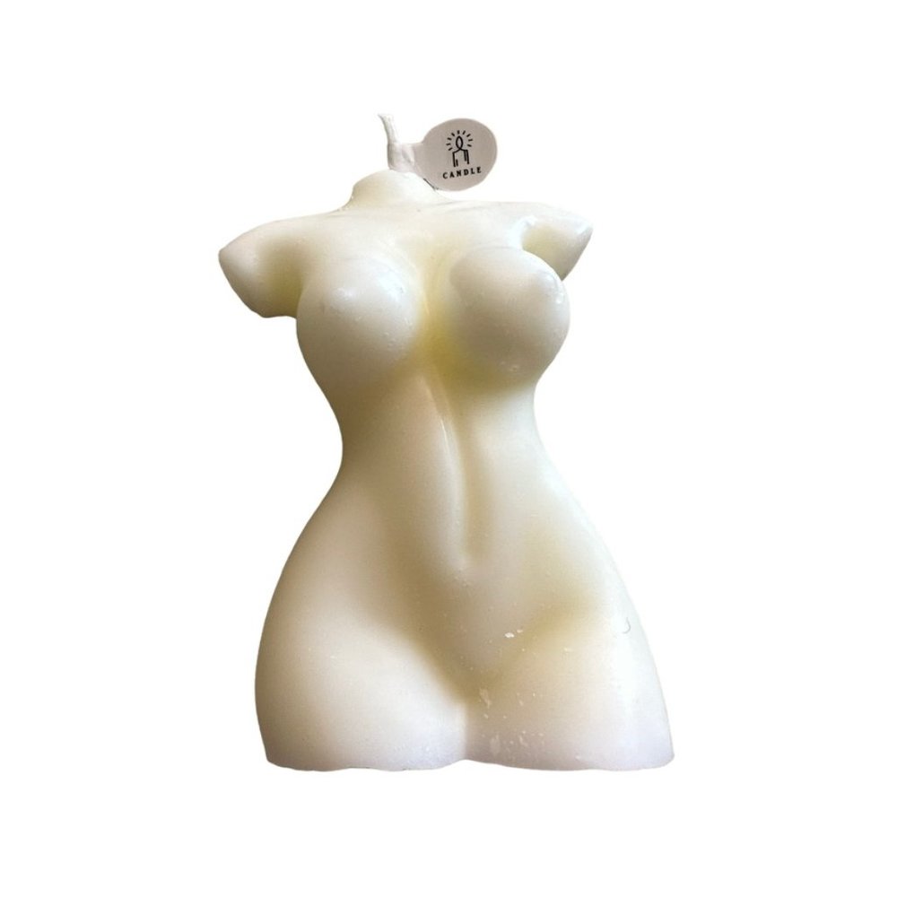 Handmade soy nude women's torso candle NEW